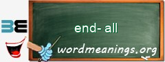 WordMeaning blackboard for end-all